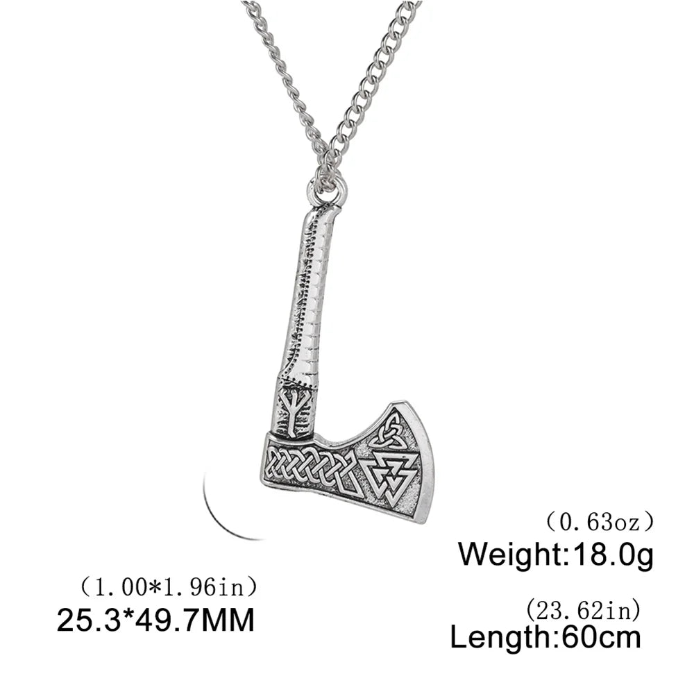 Viking Axe Pendant ā Norse Warrior Necklace