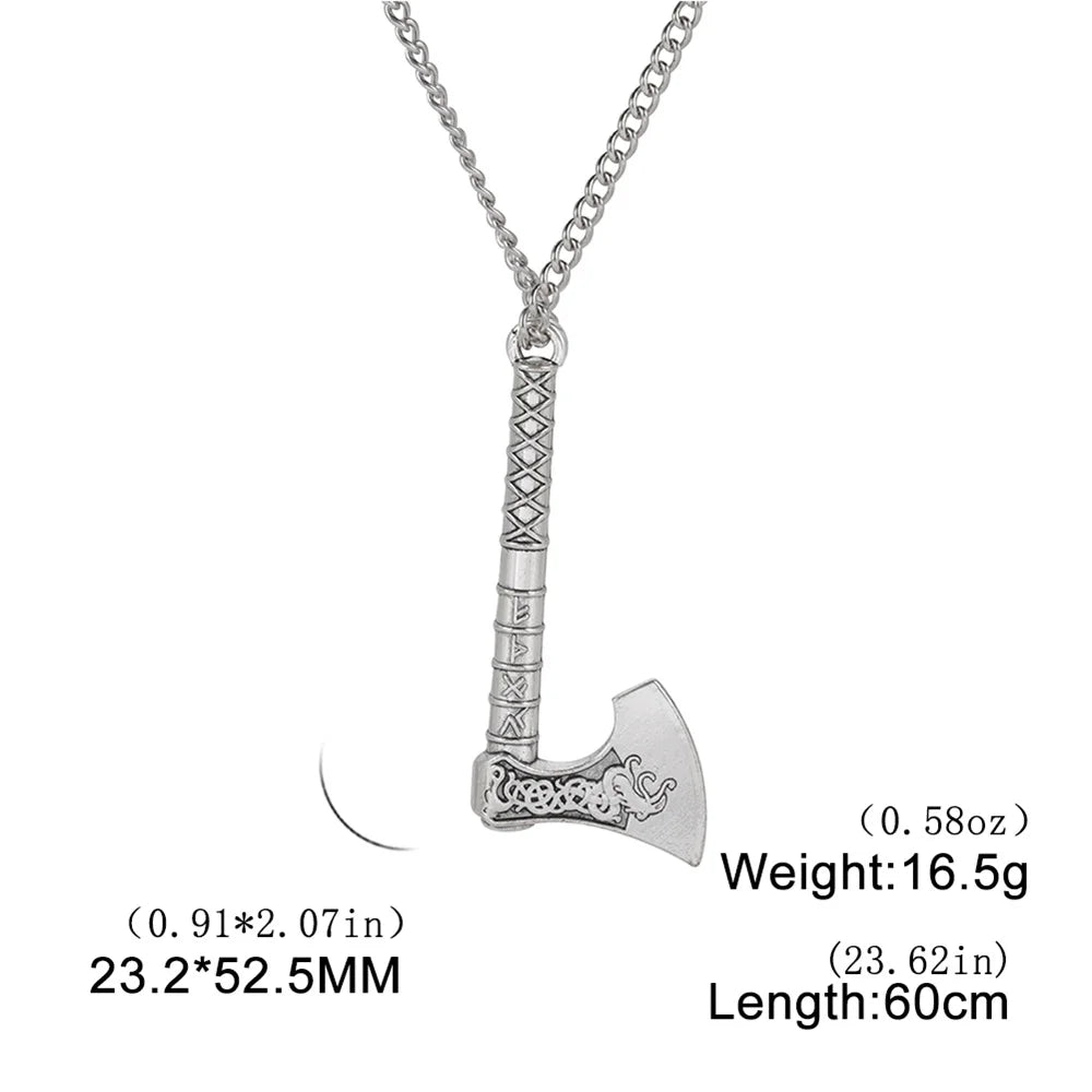 Viking Axe Pendant ā Norse Warrior Necklace
