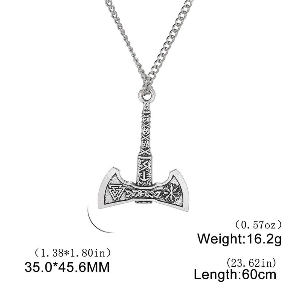 Viking Axe Pendant ā Norse Warrior Necklace