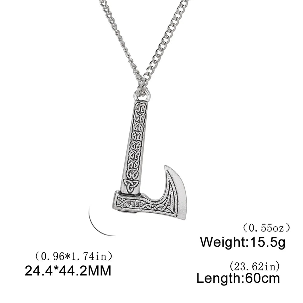 Viking Axe Pendant ā Norse Warrior Necklace