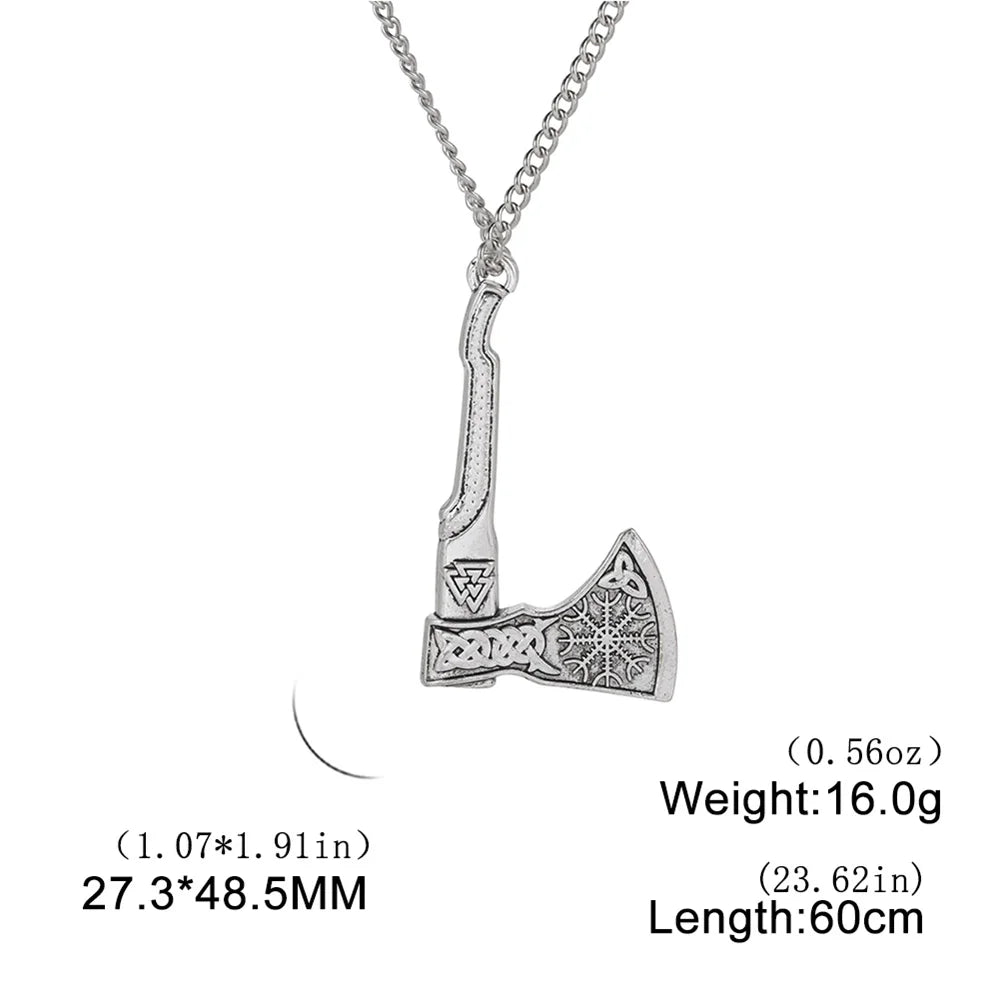 Viking Axe Pendant ā Norse Warrior Necklace