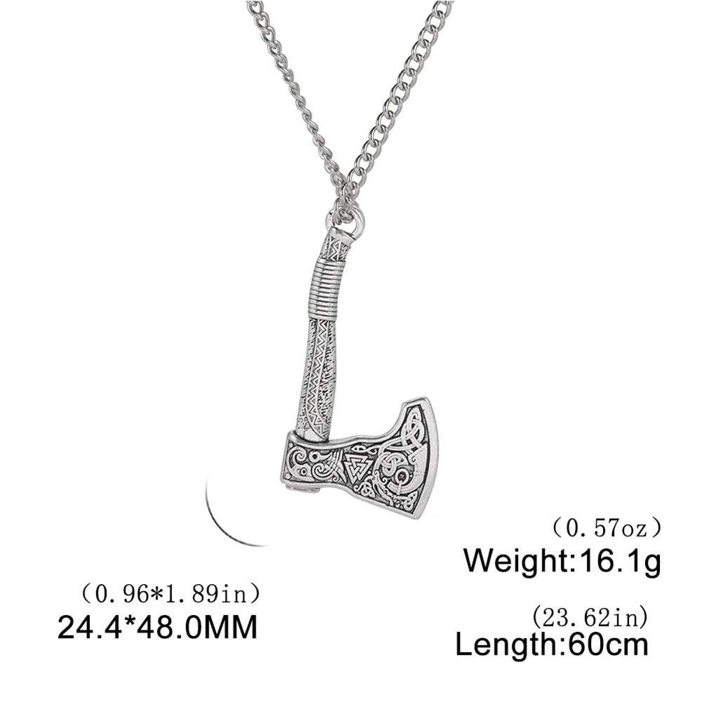 Viking Axe Pendant ā Norse Warrior Necklace