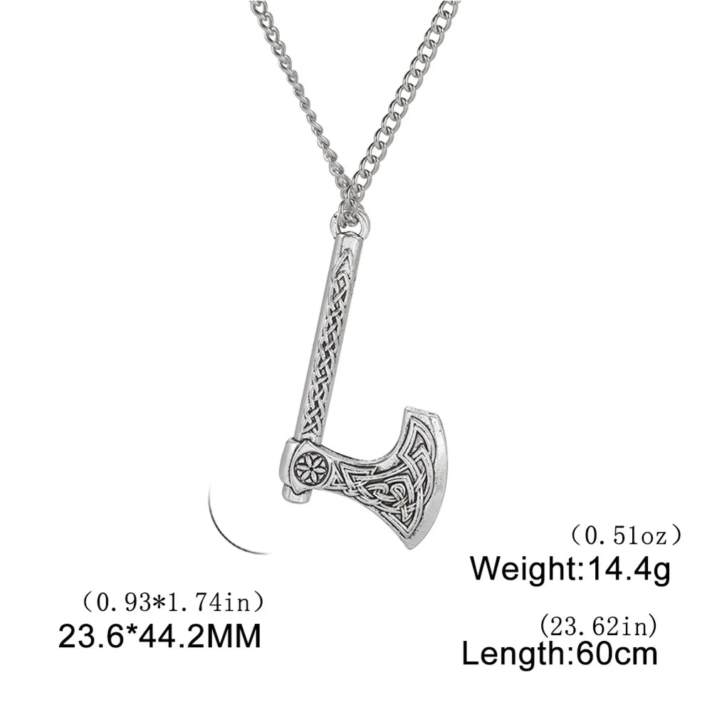 Viking Axe Pendant ā Norse Warrior Necklace