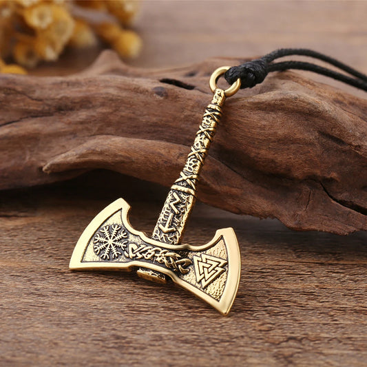 Viking Axe Pendant – Norse Warrior Necklace