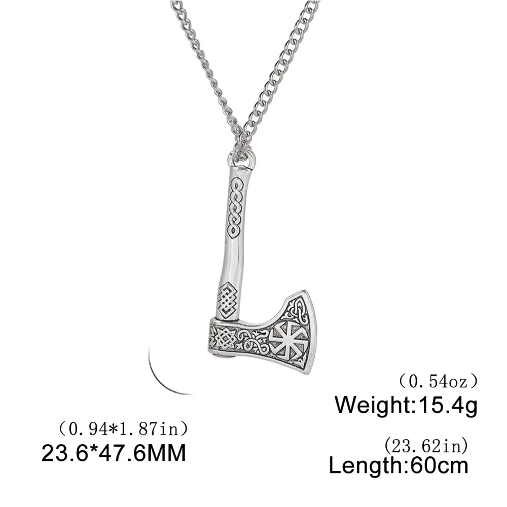 Viking Axe Pendant – Norse Warrior Necklace